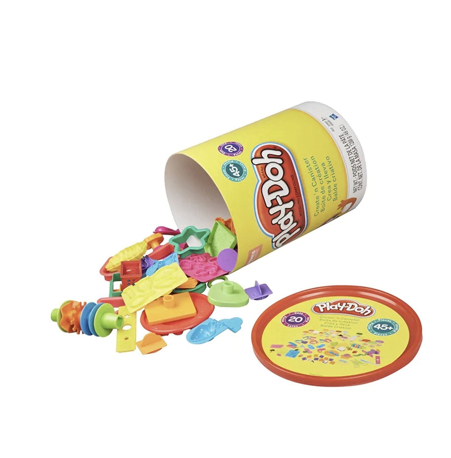 NEW Hasbro Play-Doh Create 'n Canister 20 Cans 45 Pieces Kids Creativity Gift! 