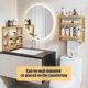 thumbnail image 4 of Estantes organizadores de baño Estante flotante de 3 niveles con barra para colgar sobre el inodoro Estante de pared para baño Organizador de baño de pared ajustable (natural), 4 of 7