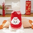 thumbnail image 1 of Uklsqma Pet Winter Fleece Jacket for Small and Medium Dogs | Red Warm Polyester Coat with Windproof Water-Repellent Fabric | Two-Legged Design with Zipper Closure | Outdoor Cold Weather Wear, 1 of 6