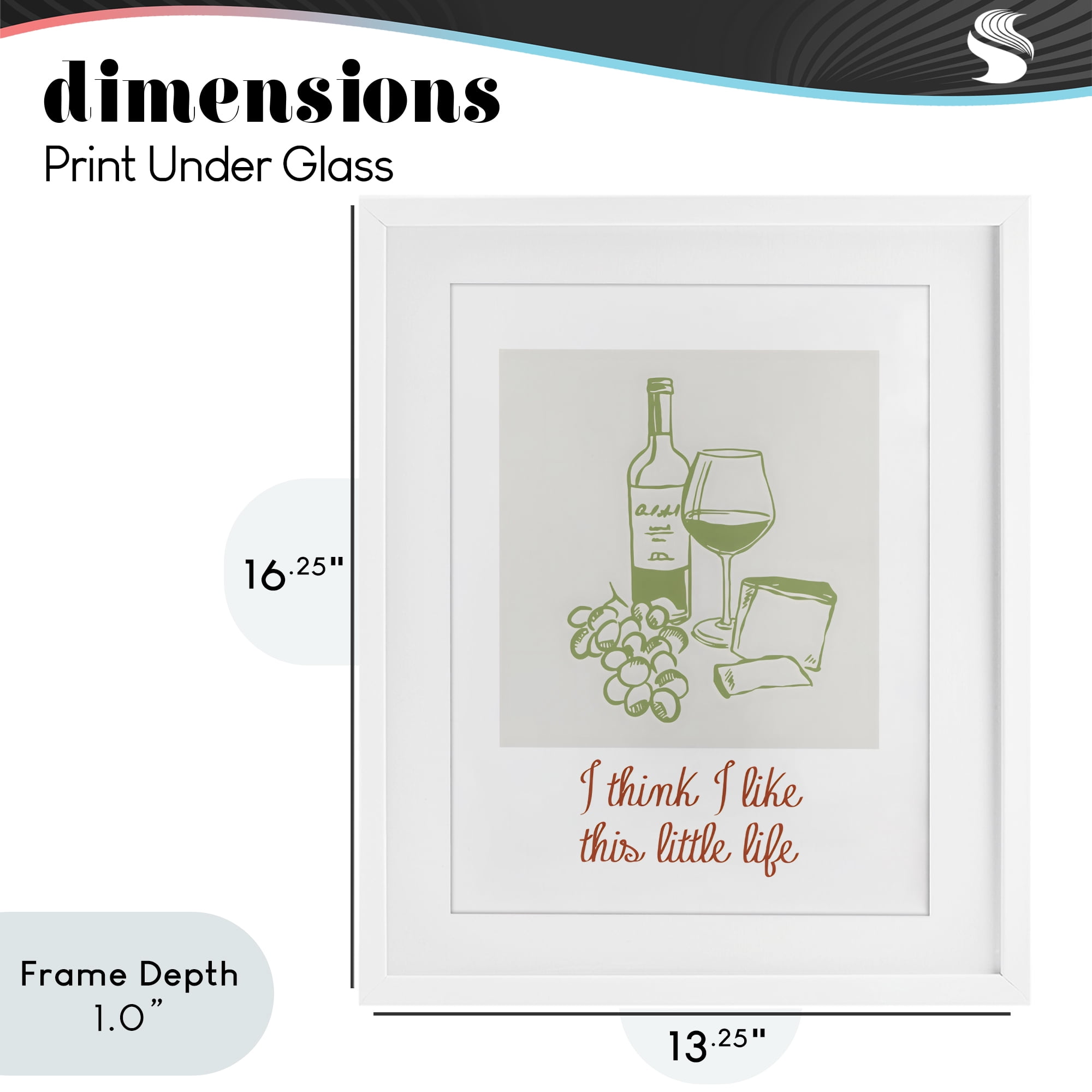 Stupell Industries I Think I Like This Little Life White Framed Print Under Glass, design by The Prints Vibe