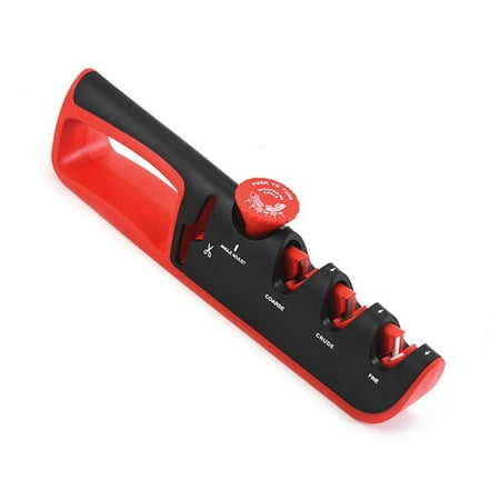 

Kitchen Tools Fast 4 in 1 Adjustable Angle Knife Sharpener Abrasive Tool Scissor Grinder Knife Stone RED-BLACK