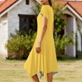 thumbnail image 6 of Horkkom Casual Dresses for Women Summer Short Sleeve Midi Dresses A Line Pleated Dress with Pocket XXL, 6 of 7