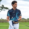 thumbnail image 3 of Fotbe Astronaut In A Space Suit On The Planet Camiseta Polo de Golf para Hombre con Estampado – Camisa Deportiva Transpirable con Cuello Abotonado-4X-Large, 3 of 6