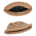 thumbnail image 5 of Bucket Hats Winter Bucket Vintage Cloche Warm Faux Wool Outdoor Fisherman Cap Caps Gifts, 5 of 5