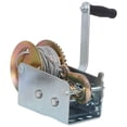 thumbnail image 4 of S-HOME 2500LBS Hand Winch, 32.8FT Blue Strap, Dual-Speed 4:1/2.4:1 Gear, Two-Way Ratchet for Trailer, Boat, ATV, 4 of 10