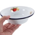 thumbnail image 3 of 2 Pcs Bassine Émaillée Blanche Style Rétro Bord Rond pour Cuisson et Pâtisserie 16.00X10.50X5.00CM, 3 of 9