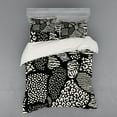 thumbnail image 2 of Ambesonne Ethnic Bedding Set 3 Pcs, Monochrome Animal Spots Dots, Twin XL, Black and Cream, 2 of 3