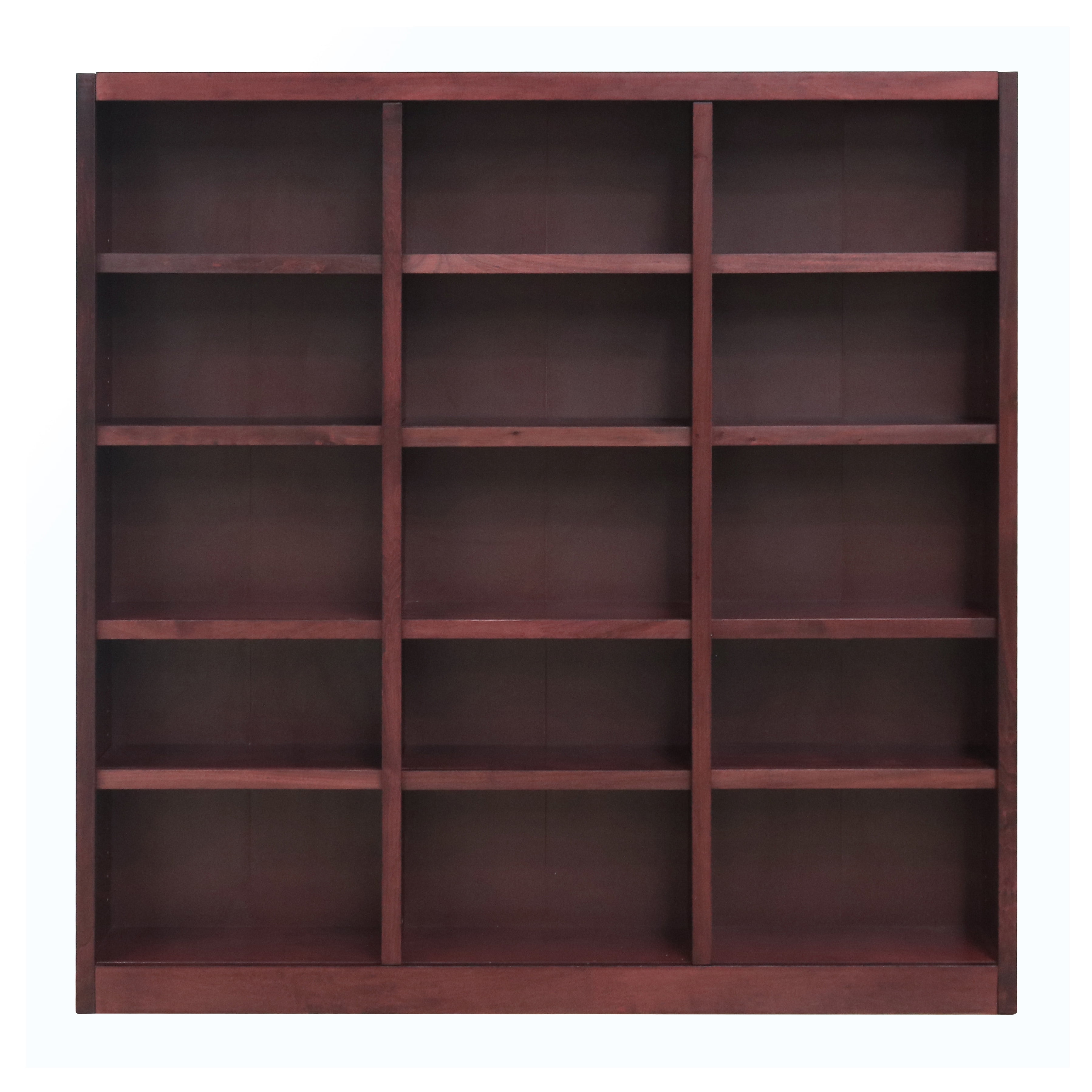 Triple Wide Wood Bookcase 72 Inch, 72 Inch Long Bookcase