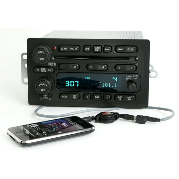 Restored GMC Chevy Truck 2005-09 Radio AM FM 6 Disc CD Player w Auxiliary Input 15234935 (Refurbished)