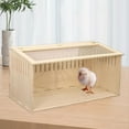 thumbnail image 6 of oshhni Wood Hamster Cage Breathable Hideaway Nesting Box for Mouse Gerbils Reptiles Opaque sides 40cm, 6 of 9