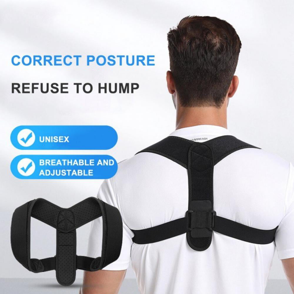 Details about   Brace Support Belt Adjustable Back Posture Corrector Clavicle Spine Back Shoulde 