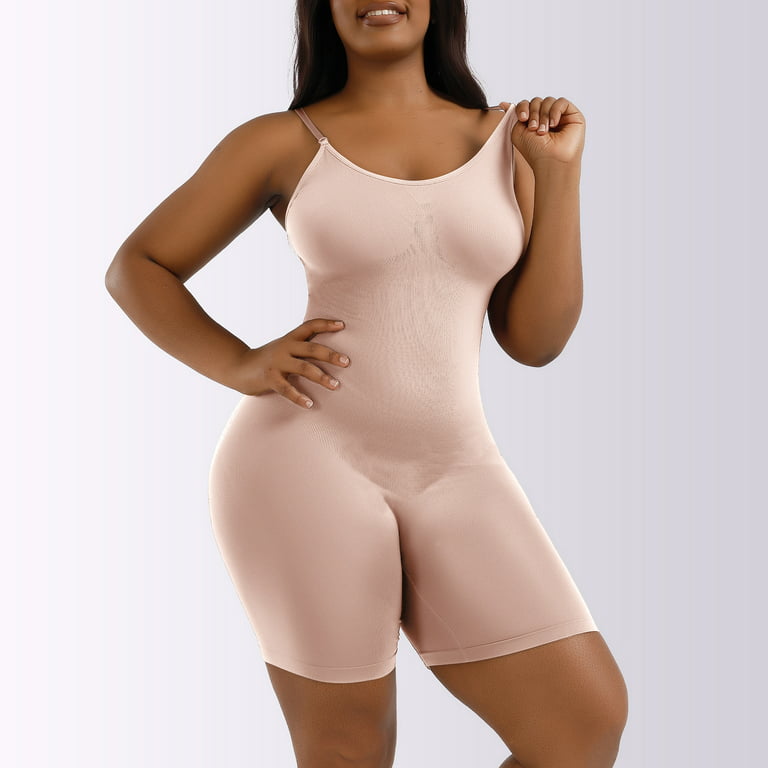 Bodysuit for Women - Seamless Body Shaper Short Sleeve Shapewear Shaping  Sculpting Suit Thong : : Everything Else