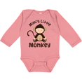 thumbnail image 3 of Inktastic Mimi Little Monkey Grandchild Boys or Girls Long Sleeve Baby Bodysuit, 3 of 5