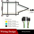 thumbnail image 3 of PENGX USA 4 Pin Hitch Light Trailer Wiring Harness Extende American Style, 3 of 5