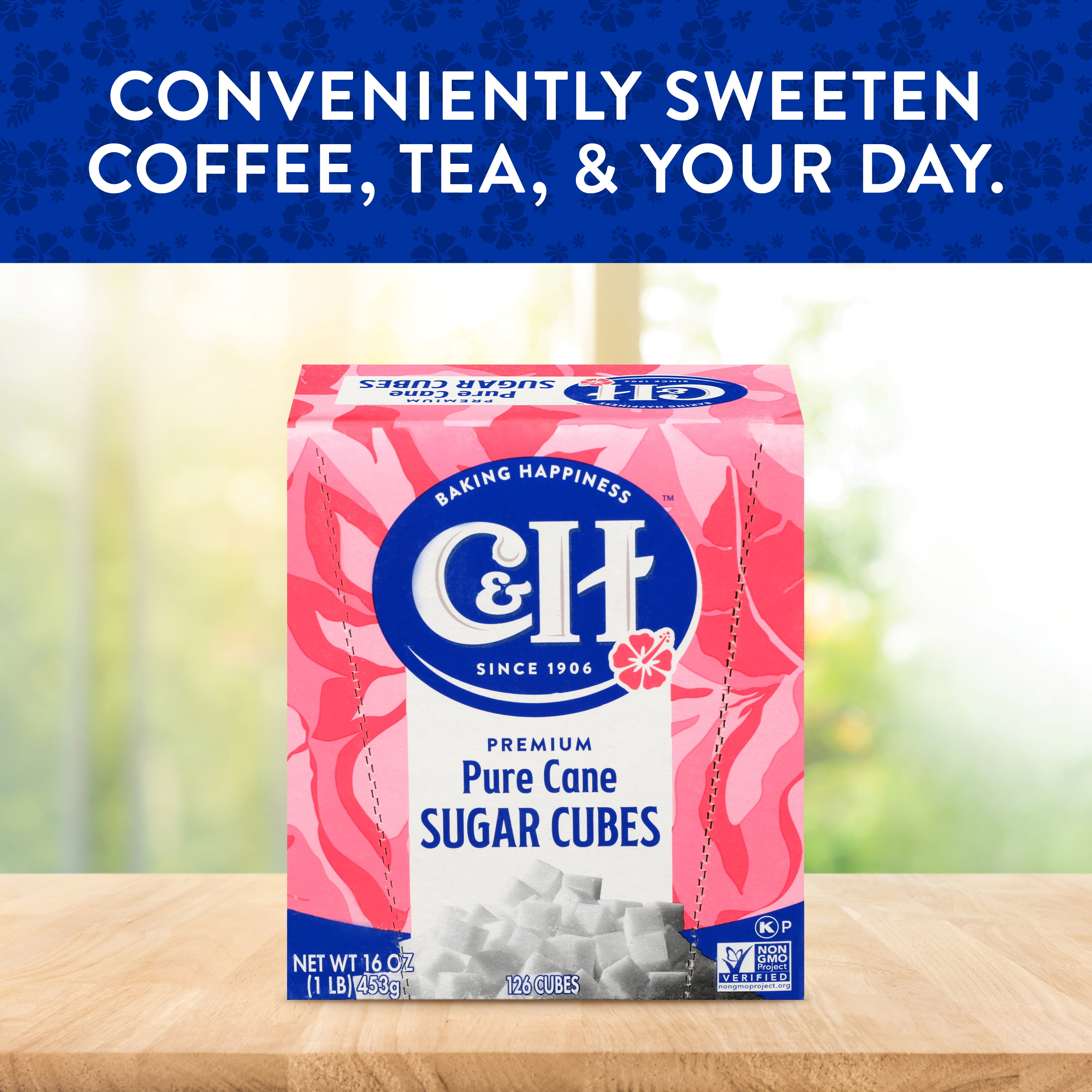(3 pack) C&H Pure Cane Sugar Cubes, 126 ct