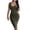 C-Green7, variant on Women Sleeveless Summer Dress Sexy Party Scoop Neck Low Cut Fashion Casual Slim Fit Solid Color Midi Bodycon Versatile Dresses