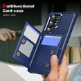 thumbnail image 3 of Allytechgroup Slim Fit for Samsung Galaxy S25 Ultra Case, Protective PU Leather Wallet Cover with Card Holder RFID Blocking Back Case Shockprooof Back Cover for Samsung Galaxy S25 Ultra, Darkblue, 3 of 7