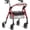 Red, variant on VOCIC Z11 X-Way Adjustable Foldable 4-Wheel Rollator with Seat and Backrest, Black, 380 lb Limit