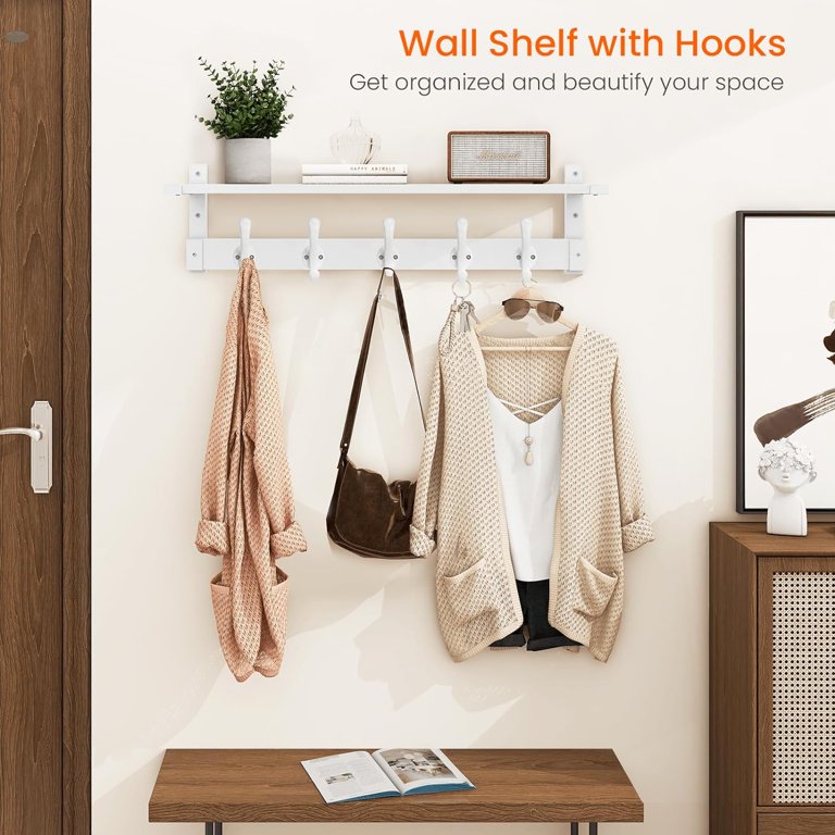 Coat Rack With Wall Shelf, 29