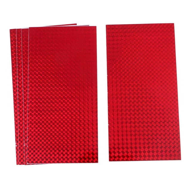 5 Uds Cinta de Señuelo de Pesca perfecl Cinta Decorativa Holográfica 3 Co rojo