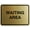 Brushed Gold, variant on Signs ByLITA Classic Framed Waiting Area Sign | Durable Material | Office Sign (Red) - Small