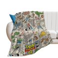 thumbnail image 2 of Manta de dibujos animados de Toy Story, súper suave, acogedora y cálida manta de felpa para niños y niñas, mantas de franela ligeras y difusas para sofá, cama, viajes, camping, regalos de 50 x 40, 2 of 8