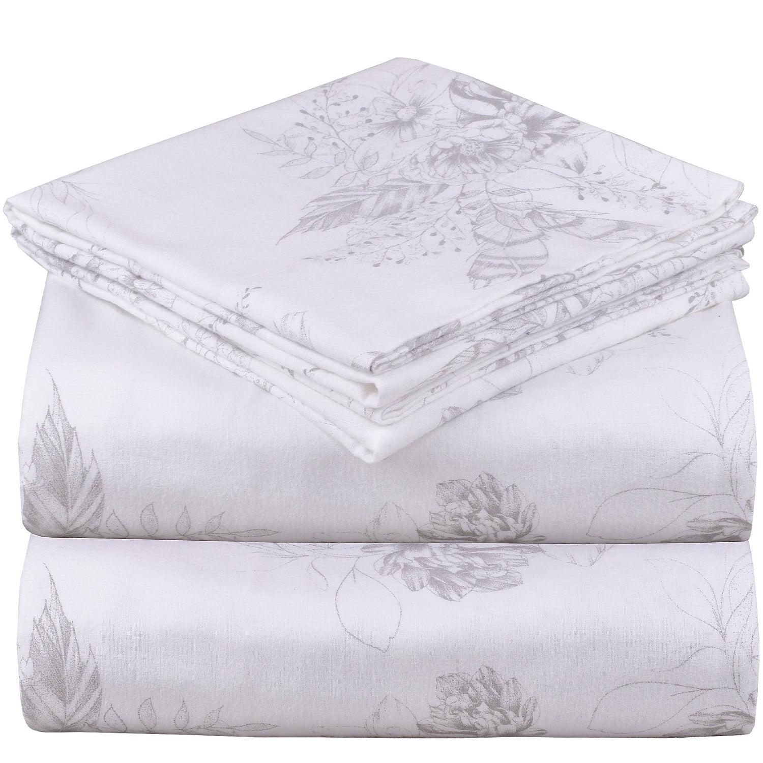 Mellanni Queen Flannel Sheet Set 4 pc Printed 100 Organic Cotton