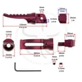 thumbnail image 3 of Front Rear GP Foot Peg Set Red For Kawasaki Ninja 95-19 Kit Rider Passenger, 3 of 3
