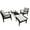 Brown, variant on Outdoor Sectional Sofa | 2 Seating Capacity for Patio | Wicker/Rattan and Glass Table | Removable Cushions for Easy Maintenance