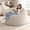 Gray-4FT, variant on Telyra 3FT Memory Foam Bean Bag Sofa Chair Removable Washable Matte Velvet Cover with Carry Straps and Storage Pockets, Gray