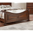 thumbnail image 2 of Traditional 1pc Bed Gorgeous Classic Brown Finish Est King Size Bed Posts Floral Design Headboard Bedroom Furniture Footboard, 2 of 6