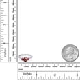 thumbnail image 6 of Gem Stone King 925 Sterling Silver Red Garnet and Pink Tourmaline Engagement Ring for Women | 1.30 Cttw | Oval Checkerboard 7X5MM | Gemstone January Birthstone | Size 7, 6 of 6