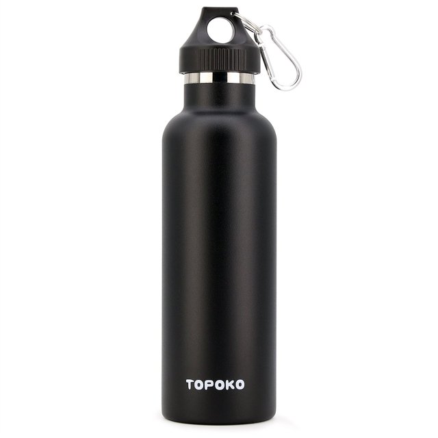 Botella de agua TOPOKO de acero inoxidable coloreado de 750 ml con aislamiento al vacío