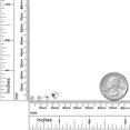 thumbnail image 2 of Gem Stone King Platinum White Topaz Stud Earrings for Women Men (0.66 Cttw, Gemstone November Birthstone, Round 4MM), 2 of 6