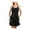 Black, variant on INSPIRE CHIC Women's Satin Slips Ruffles Hem Spaghetti Strap Plus Size Silky Camisole Nightgown Dress XL Black