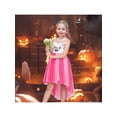 thumbnail image 2 of Sunny Fashion Girls Dress Piggy Pink Mesh Gradient Tulle 3D Floral Halloween Cosplay 6 Years, 2 of 7