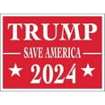 thumbnail image 2 of 3 Pack Eco Trump 2024 Red Save America Bumper Magnet 4 in x 3 in, 2 of 6