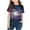 Multicolor4, variant on Fnooota Girls T Shirts, Crew Neck Summer Gradient Print Fashion Short Sleeve Tops Multicolor Size 10-12