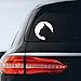 thumbnail image 3 of Cat Circle Silhouette Sticker Decal Notebook Car Laptop 5" x 5" (White), 3 of 4