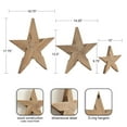 thumbnail image 6 of Kate and Laurel Gallantry Farmhouse Decorative Wooden Stars, Set of 3, Hazelnut, Modern Dimensional Three-Piece Star Set for Use as Living Room Wall Decor or Patriotic Home Decor Option, 6 of 9
