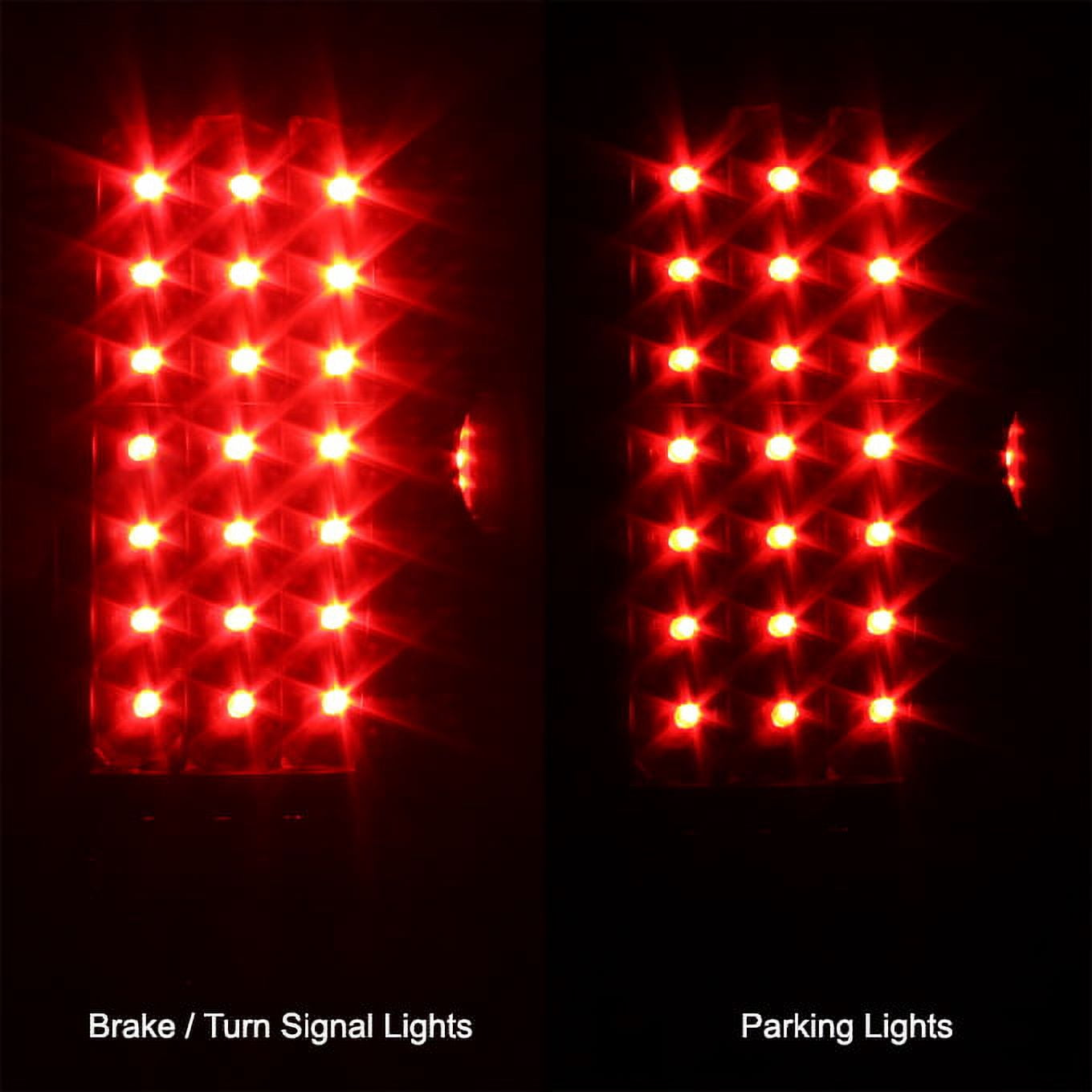 AKKON - For 97-03 Ford F150 F-150 Pickup Truck Styleside Model Black Smoke LED Tail Lights Brake Lamps Pair
