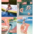 thumbnail image 3 of POZA Inflatable Rose Gold Full House Bundle - Premium Luxurious Sparkle Confetti 36" Pool Float Tube, 16" Beach Balls, 74" Pool Noodles, 48" Pool Chair, and 56" Water Hammock - 7 Pieces Pack, 3 of 7