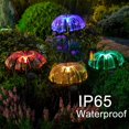 thumbnail image 4 of Luces solares para jardín que cambian de color, medusas dobles, fáciles de instalar, estilo industrial retro para uso en interiores y exteriores, decoración de jardín impermeable, panel solar de alta, 4 of 5