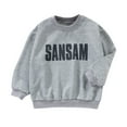 thumbnail image 1 of Gibobby Sudaderas para niños pequeños, playera de algodónniños niñas de manga larga estampado de letras pulóver sudadera Tops blusa ropa trajes(Gris, 8-10 Años), 1 of 5