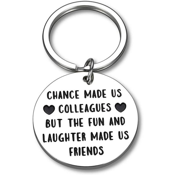 Coworker Leaving Gifts Colleague to Friend Keychain Going Away Appreciation Goodbye Farewell Keyring for Boss Lady Women Men Him Her Resignation Retirement Birthday Christmas Friendship