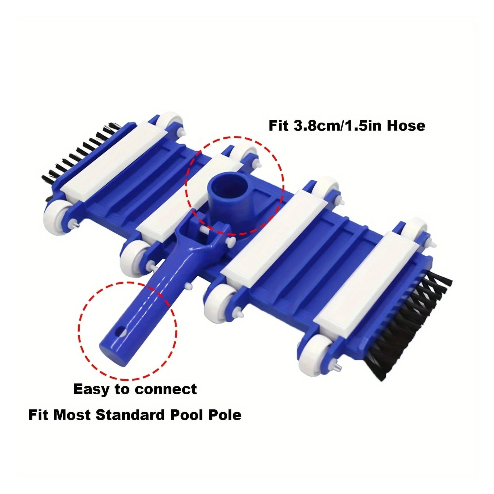 Swimming Pool Vacuum Head with Brush Suction Cleaning Vacuum Brush Pool Cleaning Tool Accessories