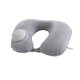 thumbnail image 3 of Almohada de viaje, almohada autoinflable, almohada inflable automática plegable, almohada para el cuello en forma de U para avión, coche, deportes al Gris, 3 of 10