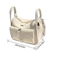 thumbnail image 3 of Bolsos de hombro para mujer, bolso vaquero para mujer, moda para vacaciones de fin de semana (blanco), 3 of 5