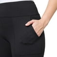 thumbnail image 3 of Mondetta Womens Midweight High Rise Jacquard Knit Legging, XX-Large, Black/Gray, 3 of 5
