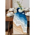 thumbnail image 2 of Hokiten Table Runners 36 Inches Long Dress Scarves, Blue Ocean Waves Farmhouse Kitchen/Dining Table Runner, Short Coffee Tablerunners, Coastal Ombre Beach Abstract Aesthetic 13x36 Inch, 2 of 7